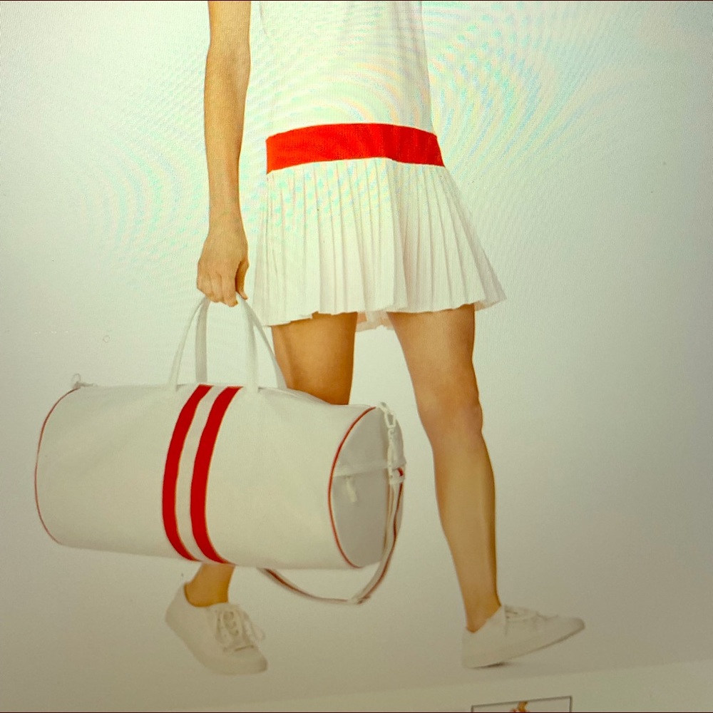 Tory Burch Retro Striped Weekender Bag